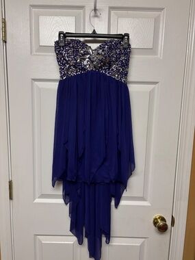 Formal Dress - Bsmart - Purple Sequins - Short Dress - Size: 3/4